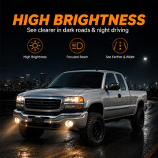 G-PLUS Fog Lights for GMC Sierra 1500 2500HD 3500 2003-2006 Side View