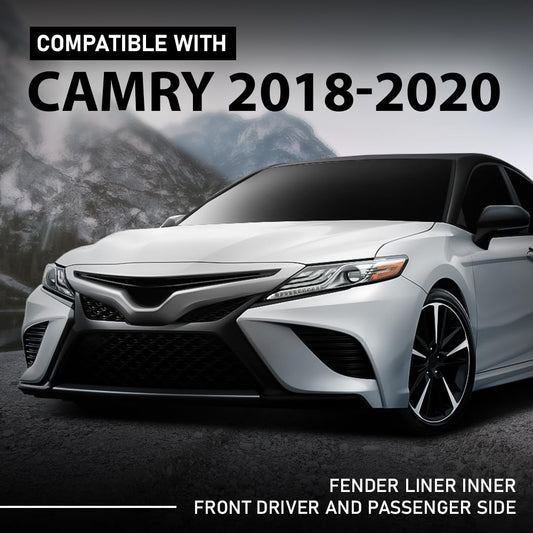 G-PLUS Front Left+Right Fender Liner Inner Splash Shield Compatible with Toyota Camry 2018-2020 2Pcs 5387606260