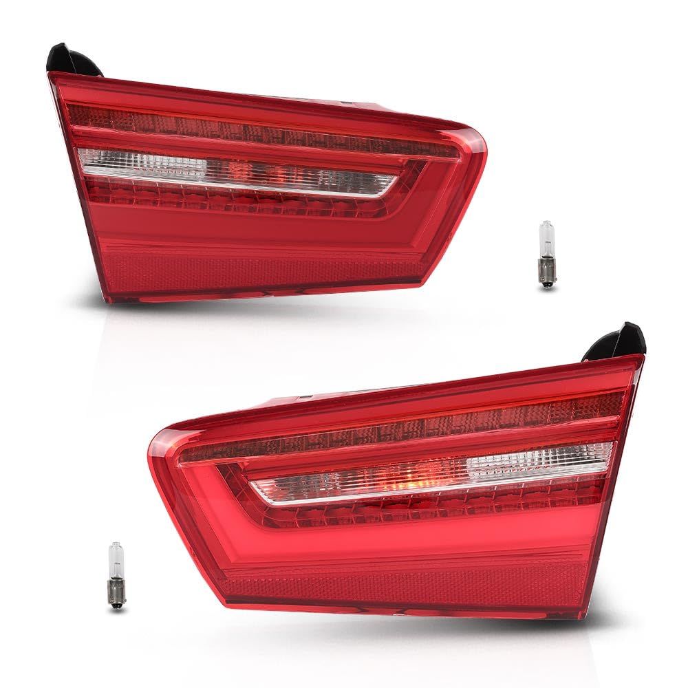 G-PLUS Inner LED Tail Lights Rear Brake Lamp Left+Right Compatible with Audi A6 C7 2012-2015,Only Fit for Saloon/Sedan Models 4GD945093, 4GD945094