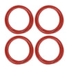G-PLUS 4Pack Red O-Rings Wheel Seal 16.5" Compatible with All 24 Bolt Rims and 12-Bolt Military Humvee Rim Gasket M1101 M1102 Trailers