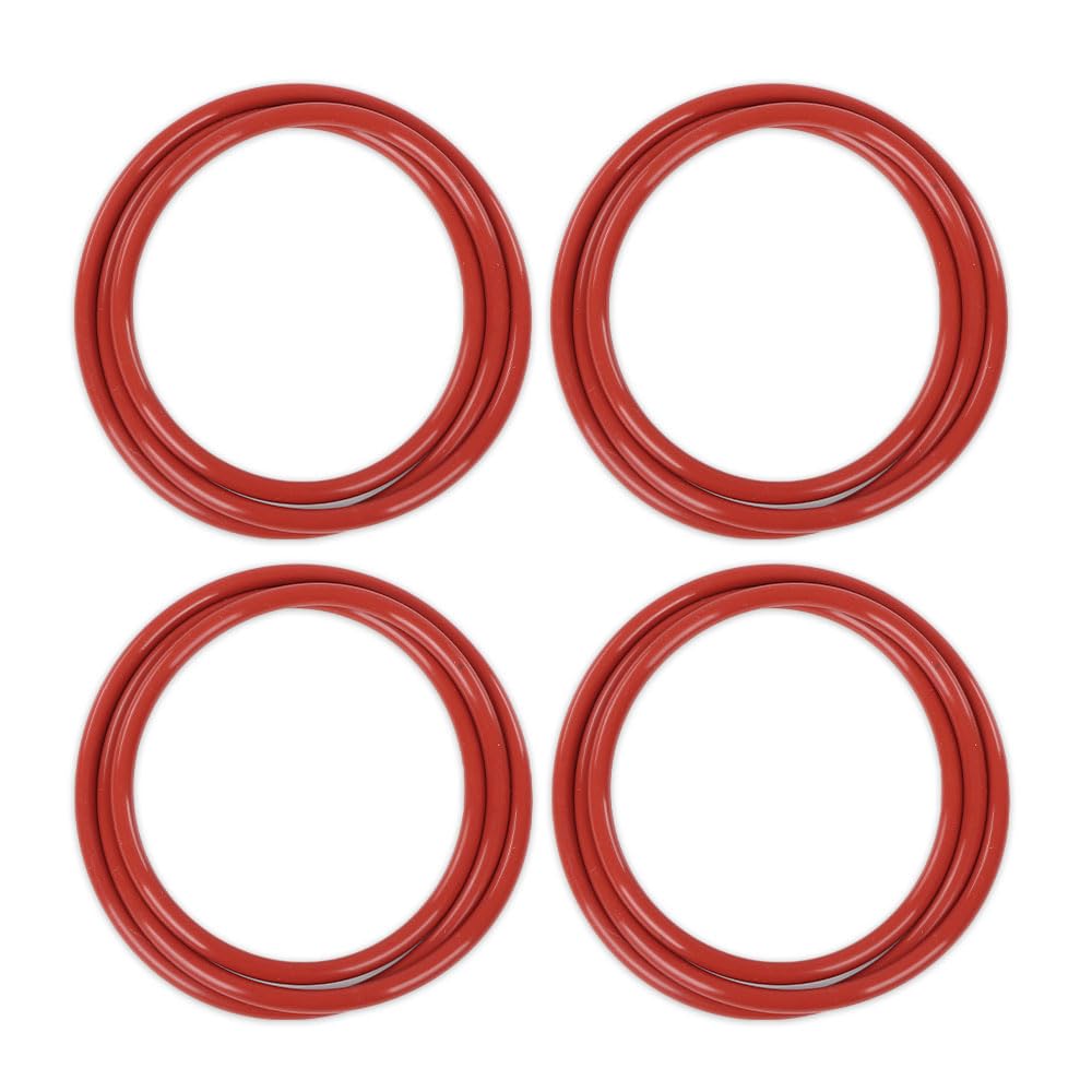 G-PLUS 4Pack Red O-Rings Wheel Seal 16.5" Compatible with All 24 Bolt Rims and 12-Bolt Military Humvee Rim Gasket M1101 M1102 Trailers