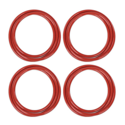 G-PLUS 4Pack Red O-Rings Wheel Seal 16.5" Compatible with All 24 Bolt Rims and 12-Bolt Military Humvee Rim Gasket M1101 M1102 Trailers