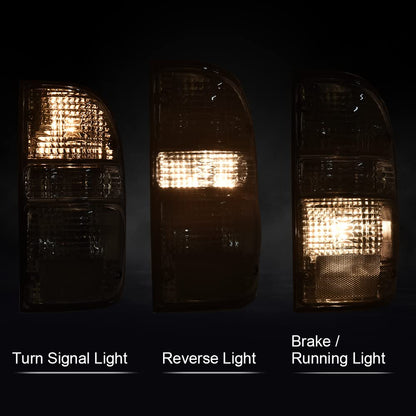 G-PLUS Rear Tail Light Brake Lamps With bulb Wiring Pair Compatible with Toyota Tacoma 2001-2004 81560-04060, 81550-04060 Rear Brake Lamps Assembly Luces Traseras
