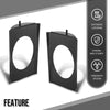 G-PLUS Behind Seat Speaker Brackets Compatible with Chevy GMC C10 Single Cab or Crew Cap Pickup 1973-1987, Fit 6×9 Speakers Black