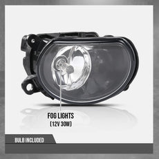 G-PLUS Fog Lights 2PCS for Audi A8 D3 2004-2007 Black Side View