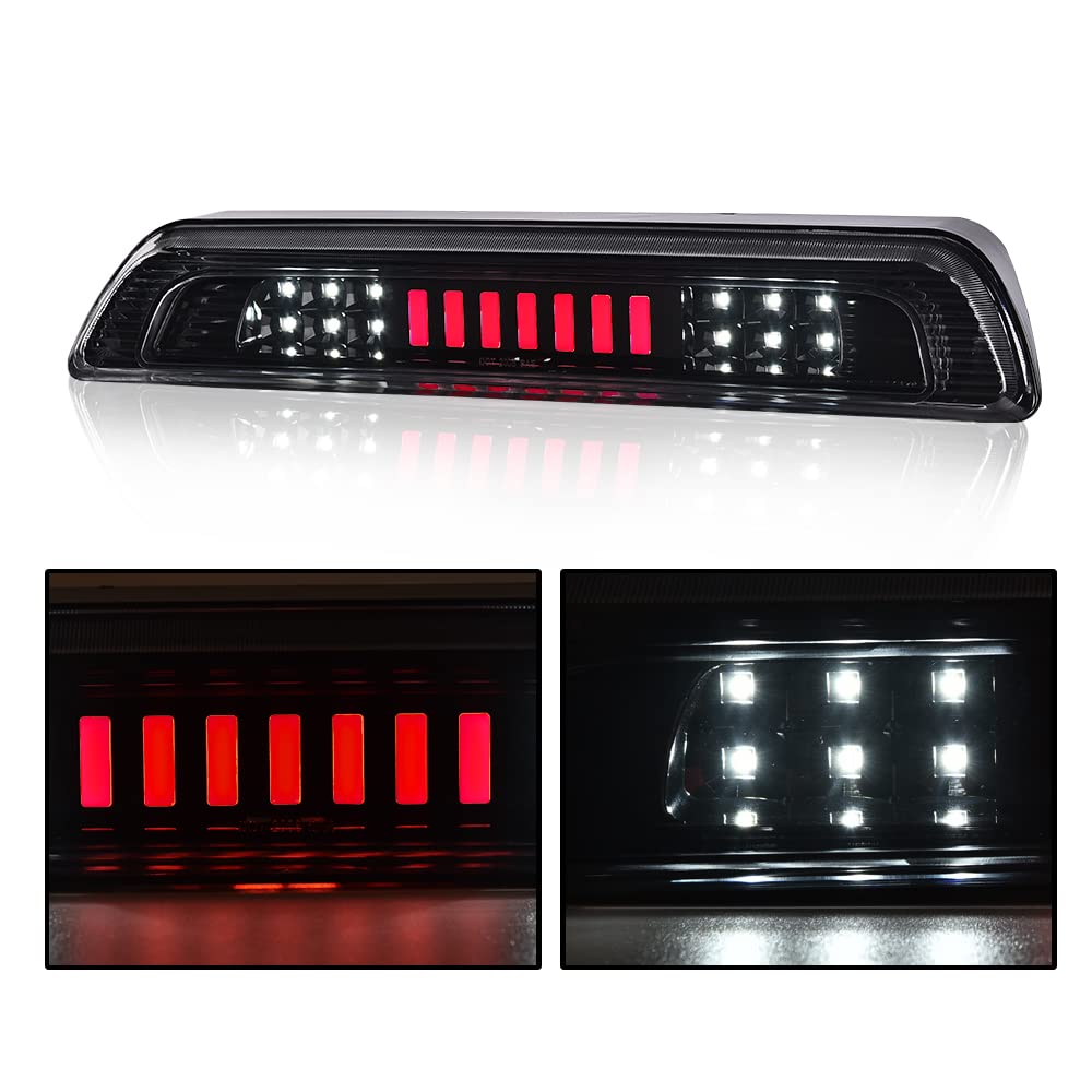 G-PLUS LED High Mount Stop Third 3rd Brake Light Compatible with Toyota Tundra 2007-2018 Rear Reverse Light 81570-0C050 White Lens Black Base(I-type)