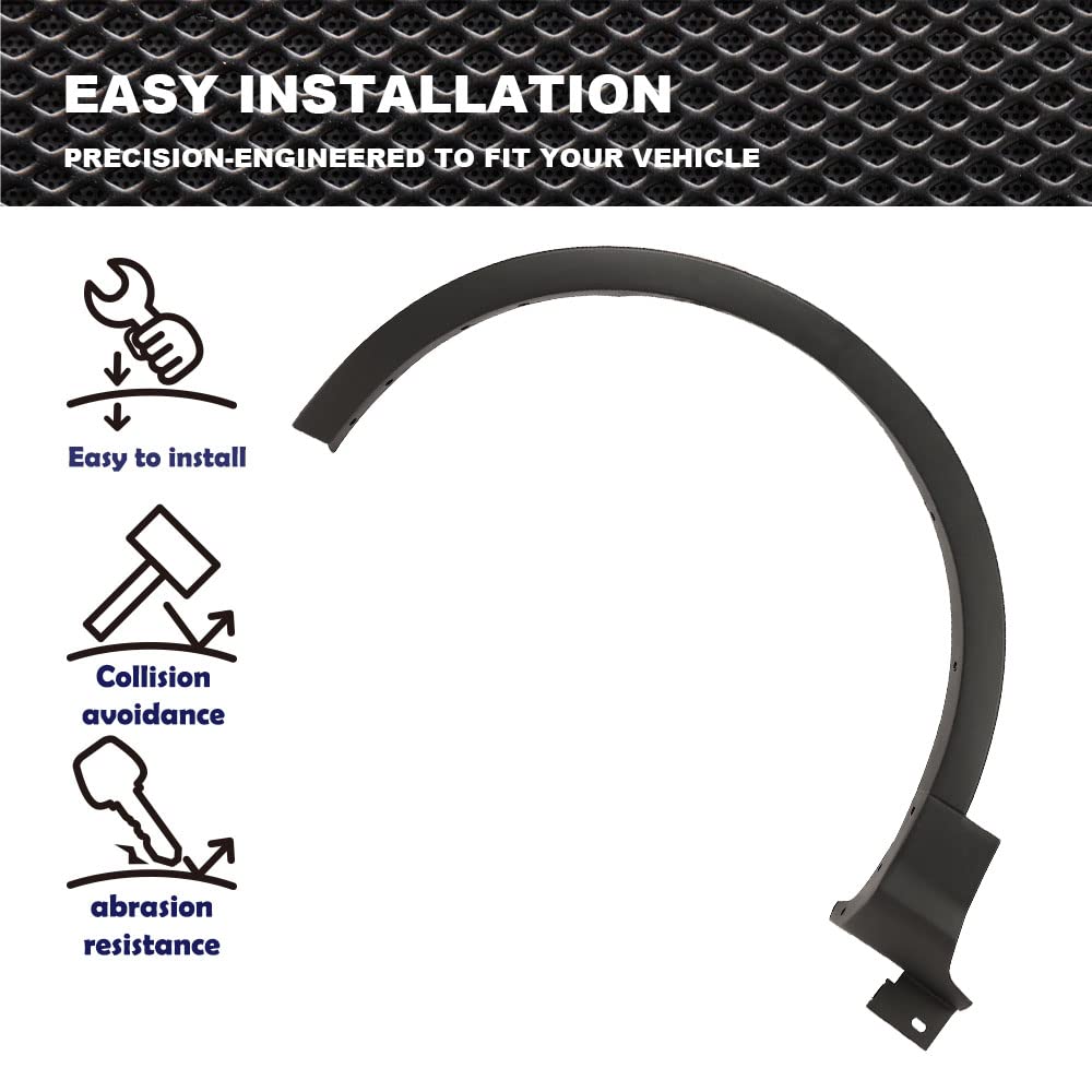 G-PLUS Front Fender Flares Compatible with Ford Escape 2013 2014 2015 2016 2017, 2PCS Wheel Opening Molding Arch Trim Left & Right, CJ5Z-16268-AB, Factory Style