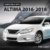 G-PLUS Front Bumper Fog Lights Lamps Assembly Left and Right Side W/Wiring Harness Compatible with Nissan Altima 4-Door 2016-2018 261558990A, 261508990A, 622579HS0B, 622569HS0B Black