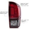 G-PLUS Rear Tail Lights Assembly w/bulbs Compatible with Toyota Tacoma 2016-2023, Red Rear Brake Lamp,Luces Traseras Left Driver & Right Passenger