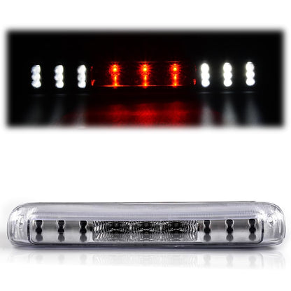 G-PLUS LED Third Brake Light Compatible with Chevy Silverado/GMC Sierra 1500 2500 3500 1999-2006 3rd Cargo Tail Stop Lamps, Clear Lens Chrome Housing, 264115BK 5978318