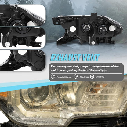 G-PLUS Headlight Assembly Right Side Compatible with Toyota Tacoma SR5 Crew Cab/Extend Cab Pickup 2019-2023 White and Black