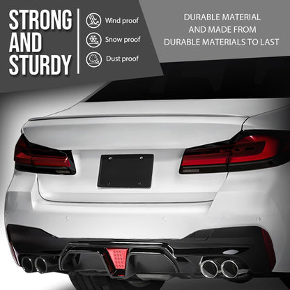 G-PLUS Rear Diffuser Compatible with BMW G30 G31 G38 5 Series 2017-2023 with M Sport Bumper Only Not Fit M550i Model Not Fit Model with Regular Non-M Sport Bumper Rear Diffuser Lip Glossy Black