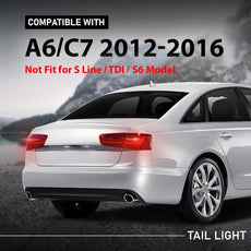 G-PLUS LED Tail Light Assembly for Audi A6 C7 2012-2016 Right Rear Brake Lamp Front View