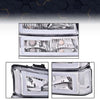 G-PLUS LED Headlights Compatible with Chevy Avalanche Silverado 1500 2500 HD 3500 2003-2006/Fit Chevy Silverado 1500 2500 3500 Classic 2007 Headlamp(Clear Lens Chrome Housing Clear Reflector)