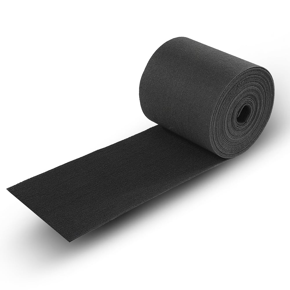 G-PLUS 12" x 50ft Boat Trailer Bunk Carpet, Outdoor Ribbed Marine Bunk Carpet Fit for Boat Trailer Runners Black