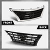 G-PLUS Front Bumper Upper Grille w/Insert Compatible with Nissan Sentra SR 2013-2015 Chrome Shell Grill Inserts 623103RM0A NI1200253