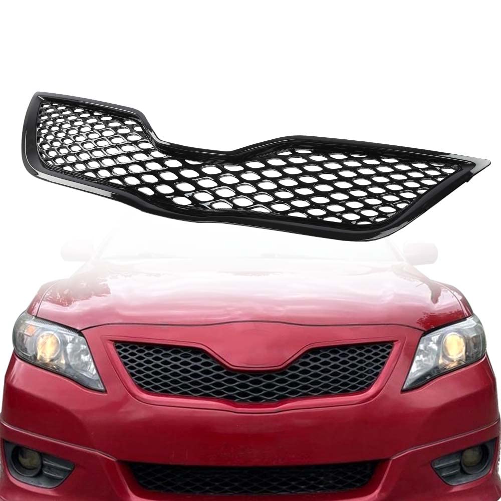 G-PLUS Front Grille Grill Compatible with 2010-2011 Toyota Camry Black Plastic 5310106200C0, TO1200323