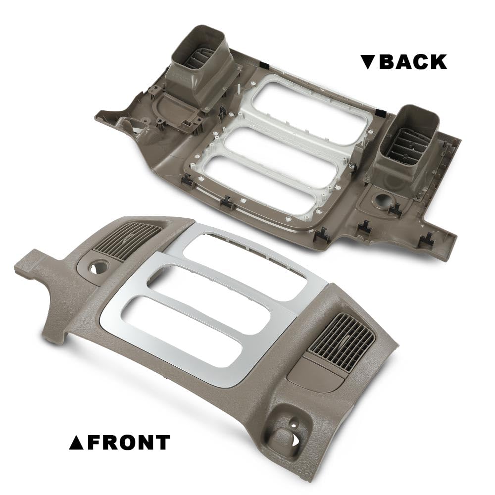 G-PLUS Center Dash Trim Bezel Radio Surround Panel Compatible with Dodge Ram 1500 2002-2005/Fits Dodge Ram 2500 3500 2003-2005 Beige