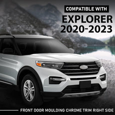 G-PLUS Door Molding for Ford Explorer 2020-2023 Front Right Chrome Trim Front View