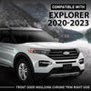 G-PLUS Front Right Lower Door Moulding Chrome Trim, Compatible with Ford Explorer 2020-2023, Passenger Side