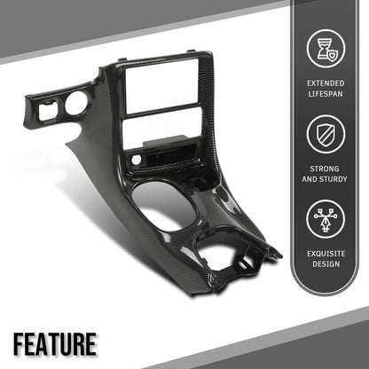 G-PLUS Double Din Radio Center Dash Bezel Kit, Compatible with Chevy Corvette C5 1997 1998 1999 2000 2001 2002 2003 2004 Carbon Fiber Black 10407815