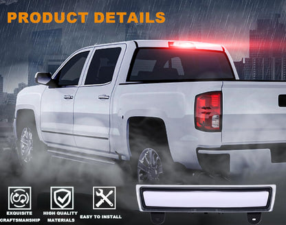 G-PLUS LED Third Brake Cargo Light Compatible With 2000-06 Chevy Suburban Tahoe GMC Yukon(ONLY For Liftgate Rear Doors),3RD Stop Tail Lamps (LED Strip Chrome Housing Clear Lens)