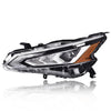 G-PLUS LED DRL Headlights, Compatible with 2016 2017 2018 Nissan Altima Left Bumper Headlamp, Clear Lens Black Housing Amber Reflector Bumper Headlamps