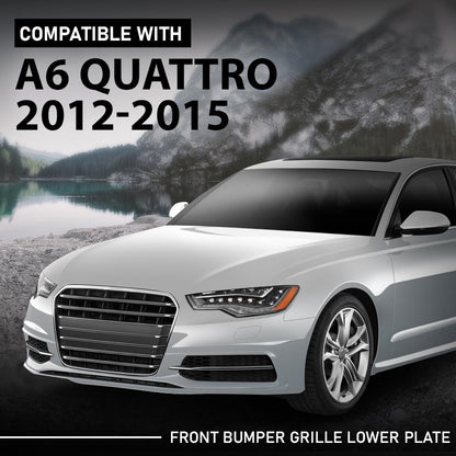 G-PLUS Front Lower Engine Splash Shield, Compatible with Audi A6 & A6 Quattro 2012-2015, Bumper Lower Grill Plate, 4G0807611, 4G0 807 611