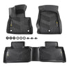 G-PLUS TPE Cargo Liners, Compatible with Ford Explorer 2020 2021 2022 2023 2024 2025, 1st & 2nd Row 3PCS, Black Floor Liner All Weather Full Cover Protection Interior Accessories