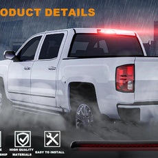 G-PLUS 3rd Brake Light for Chevy Suburban Tahoe GMC Yukon Hummer 1992-2004 Red Lens Front View