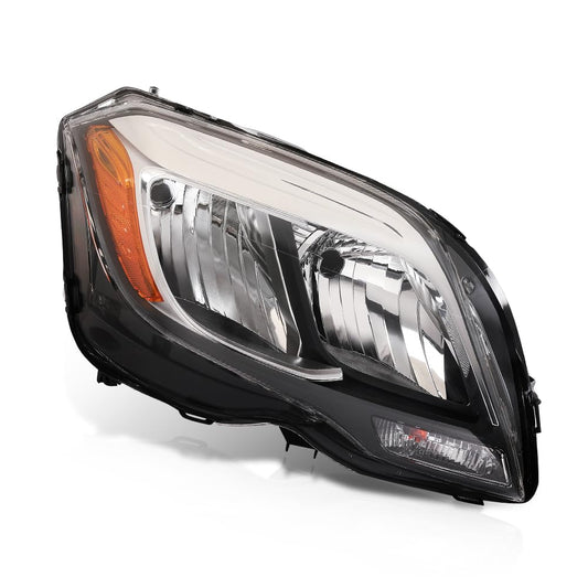 G-PLUS Halogen Headlight Passenger Side Right Compatible with Benz GLK250 Bluetec 4Matic 2013 2014 2015, Fit Benz GLK350 (submodel: 4Matic, Base) 2013-2015 2048204239, MB2503203 Black