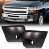 G-PLUS Front Bumper End Compatible With 2007-2013 Chevy Silverado 1500 Front Right and Left Side Primed Face Bar Cap With Fog Llights Hole GM1004147 GM1005147
