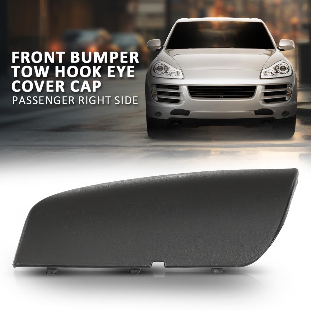 G-PLUS Front Right Bumper Tow Hook Eye Cover Cap, Compatible with Porsche Cayenne 2008-2010, Passenger Side, 95550515610G2X, 955 505 156 10 G2X