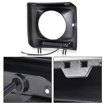 G-PLUS Silver Headlight Bezel with LED DRL Light Strip & Wire harness Compatible with 1990-2018 Mercedes Benz G-class W463 G63 G65 G500 G550 G55 AMG