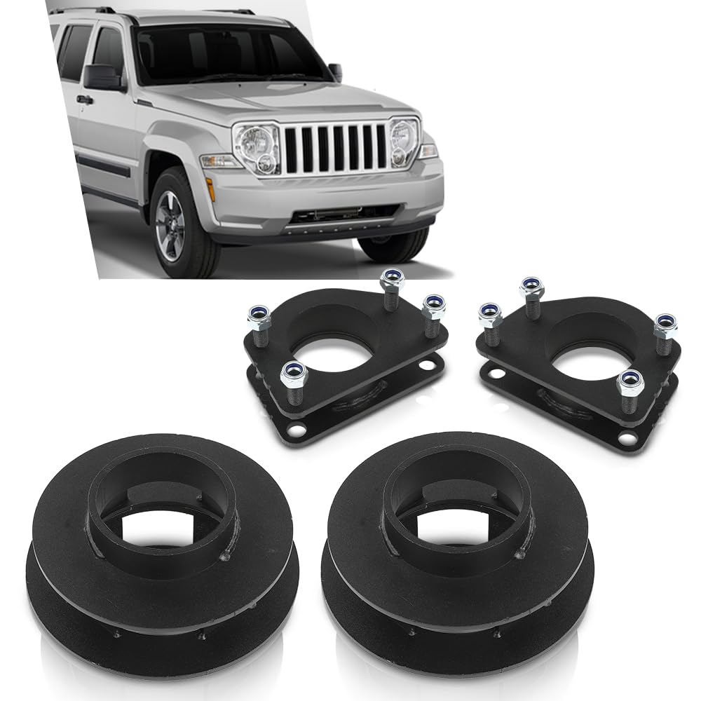 G-PLUS Front 2.5" & Rear Spacer 2.0" Leveling Lift Kit Compatible with Jeep Liberty KJ 2002-2007