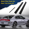 G-PLUS Car Door Window Pillar Posts Molding Trim Compatible with 11-14 Dodge Charge,Chrome Pillar Posts Set Door Trim Mirror Cover,Black,6Pcs