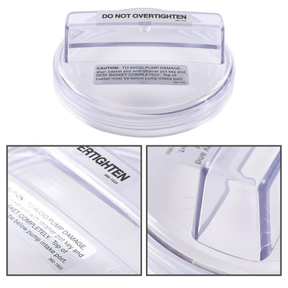 G-PLUS Clear Pool Pump Strainer Lid 1121-1429 Compatible with Lomart Ultra Promega 3 Fit Doughboy Powerline XP Fit Embassy High Performance Pump Clear