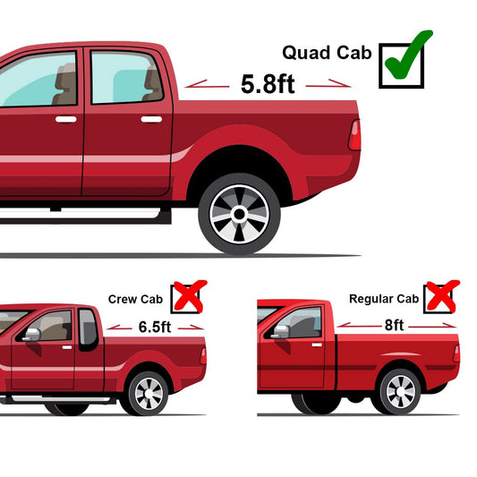 G-PLUS T3 Tri-Fold Hard Lock 5.8Ft Truck Tonneau Cover Compatible with 2014-2018 Chevy Silverado/GMC Sierra 1500 | 5'8" Folding Short Bed Lock