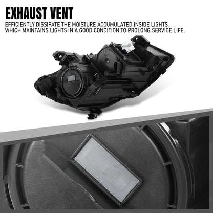 G-PLUS Headlight Left Side Assembly Compatible with Benz CLA250 CLA45 2014 2015 2016 without modules and ballasts 1179065500, MB2502224 Black