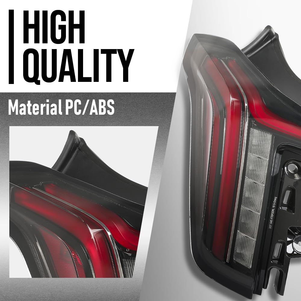 G-PLUS LED Pair Tail Light Left+Right Side Compatible with Cadillac CT5 2020 2021 2022 2023 2024 2025 85164450, 87864508 Red