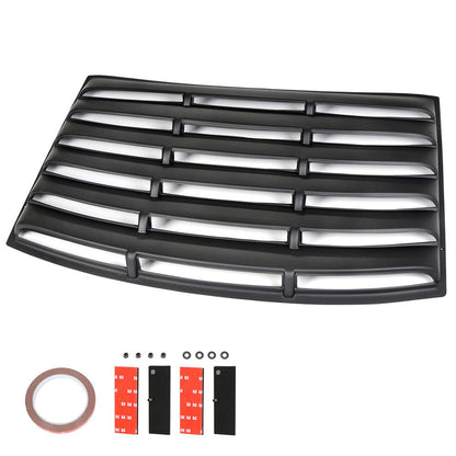 G-PLUS Window Louver Replacement for Chevy Camaro 2010 2011 2012 2013 2014 2015 Unpainted Black ABS Rear Window Scoop Windshield Louver Sun Shade Cover Rain Guard