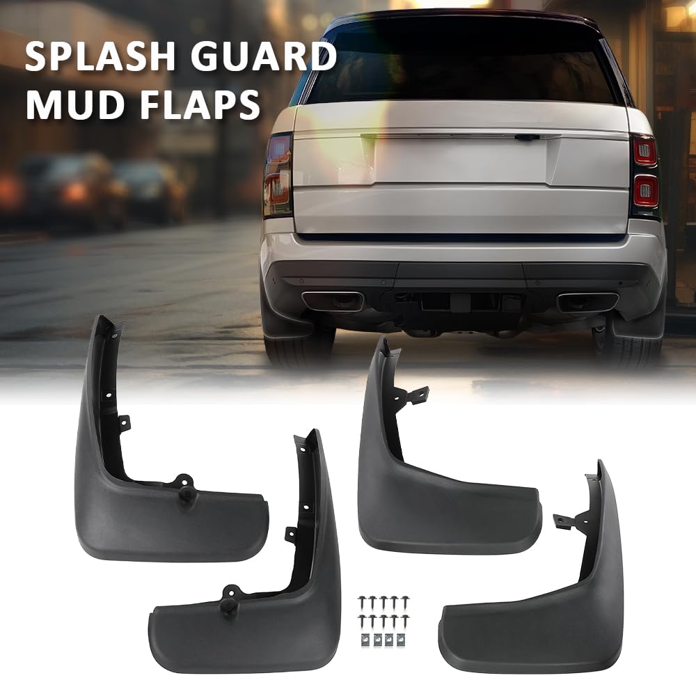 G-PLUS 4PCS Mud Flaps Splash Guards Mudguards Mudflaps with Hardware Compatible with Land Rover Range Rover Sport L320 2006-2013 Front LH RH & Rear LH RH