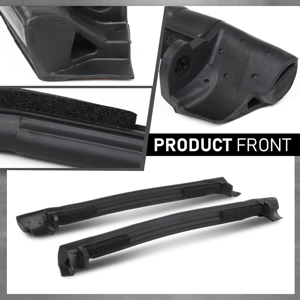 G-PLUS Top Mount Side Weatherstrip Seal Pair Compatible with Chevy Corvette 1997-2004 0313370, 10313371 Black