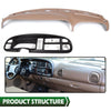 G-PLUS Dash Bezel + Dashboard Cover Set w/Clips Compatible with 1998-2002 Dodge Ram 1500 2500 3500 Beige