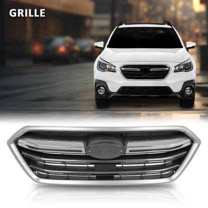 G-PLUS Front Replacement Grille Grill Chrome Compatible with Subaru Outback 2018-2019 91121AL16B, SU1200173