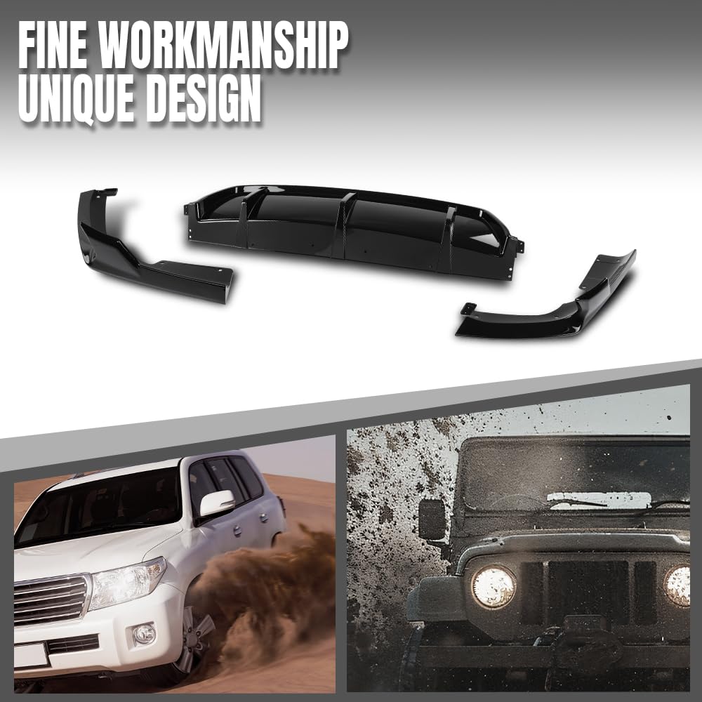 G-PLUS Rear Diffuser Compatible with BMW G06 X6 M Sport Bumper Only 2020 2021 2022 2023 2024, Not Fit F96 X6M Rear Diffuser Lip Gloss Black