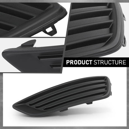 G-PLUS Front Left Fog Light Cover, Compatible with Ford Focus S 2015-2017/ Focus SE 2018, Driver Side, F1EZ17B814B, FO1038150