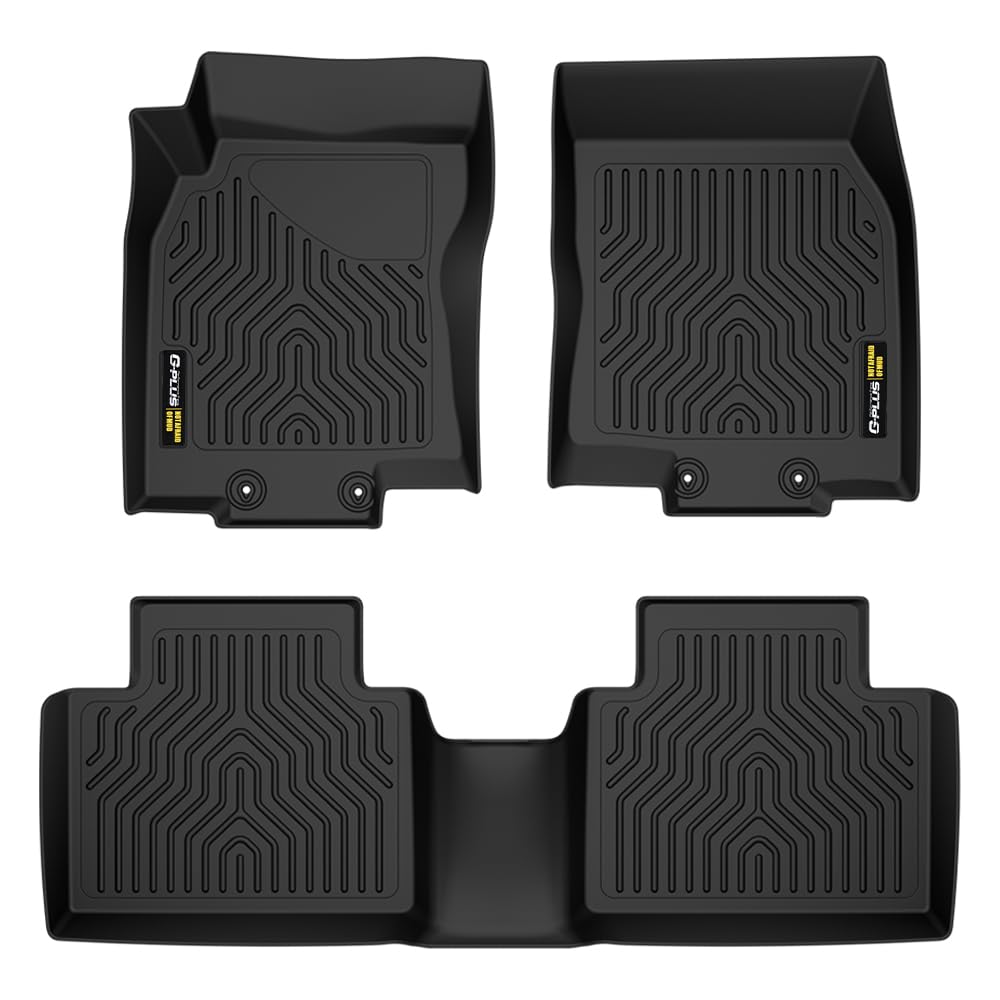 G-PLUS Floor Mats Cargo Liners, Compatible with Nissan Rogue 2014-2020 (No Rogue Sport or Select Models), 1st & 2nd Row, All Weather Full Cover Protection, Black