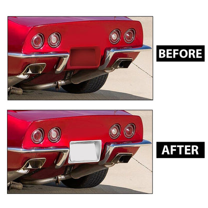 G-PLUS Rear License Plate Bezel Housing Frame Compatible with Chevy Corvette 1968 1969 1970 1971 1972 1973 3919715 Chrome