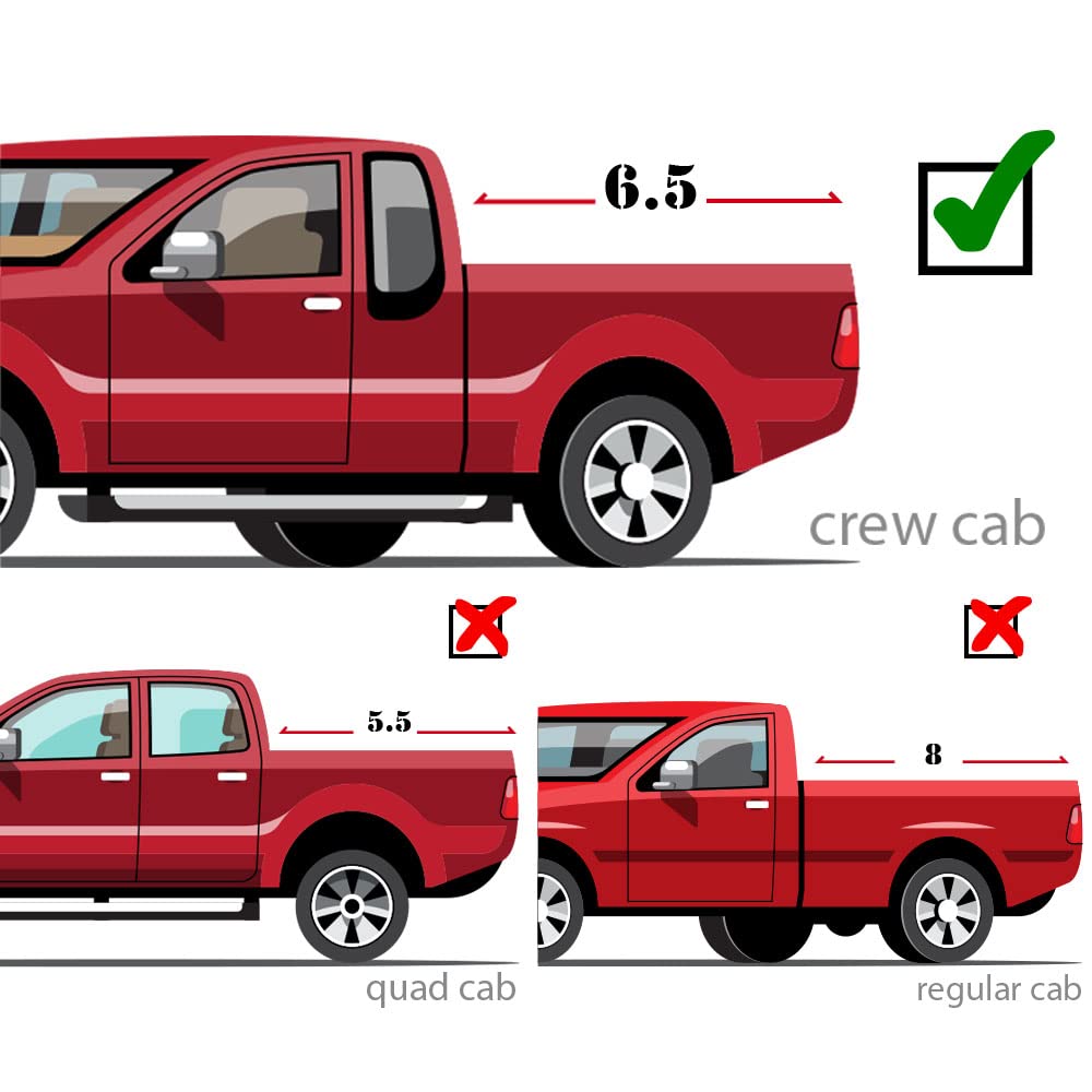 G-PLUS T3 Tri-Fold Hard Lock 6.5Ft Truck Tonneau Cover Replacement for Toyota Tundra 2007-2013 | 6'5" Standard Short Bed